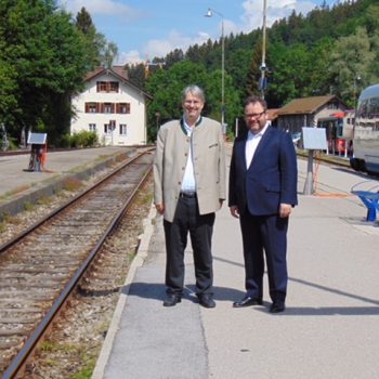 Landtagskandidat Fritz Haugg und Verkehrsexperte Christian Jung, MdB