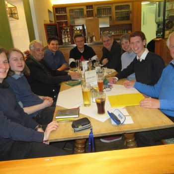 v.l.n.r. auf dem Foto sind: Sebastian Naumann, Simon Öttl, Dr. Klaus Andrae, Lenzi Juffinger, Felix Firydus, Fritz Haugg, Dr. Gaby Andrae, Simon Roloff, Günther Fuhrmann